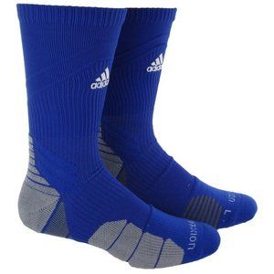 adidas Menace Crew Socks Blue Grey XL 12-16 Soccer